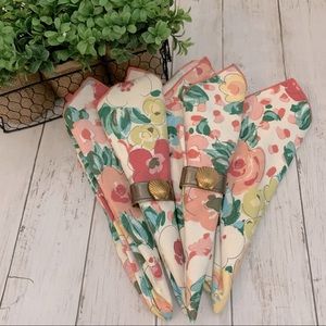 Floral Spring Summer fabric napkins tableware